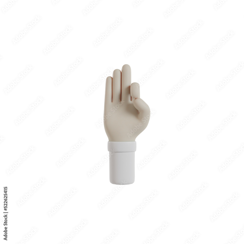 Obraz premium 3d isolated hand gesture