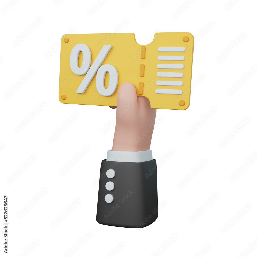 3d rendering hand holding discount voucher isolated useful for ecommerce or business online design 3d rendering hand holding discount voucher isolated useful for ecommerce or business online design