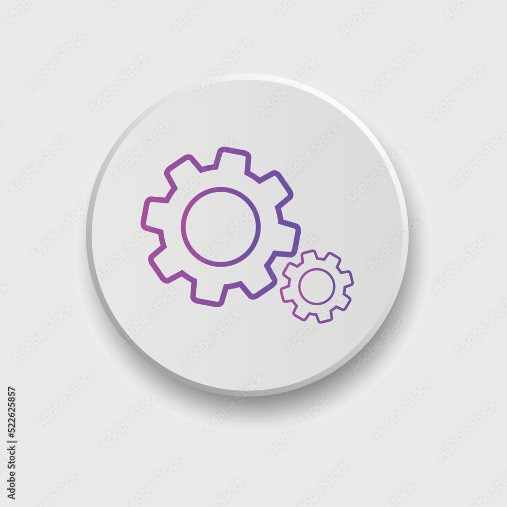 Gear icon Vector illustration. Service Tools icon for ui, social media, website Isolated on white background with button
Gear icon Vector illustration. Service Tools icon for ui, social media, website Isolated on white background with button