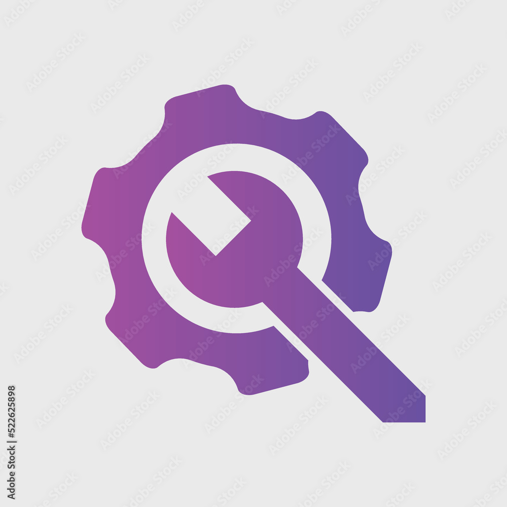 Gear and Wrench icon Vector illustration. Settings icon Flat style. Repair service icon
Gear and Wrench icon Vector illustration. Settings icon Flat style. Repair service icon