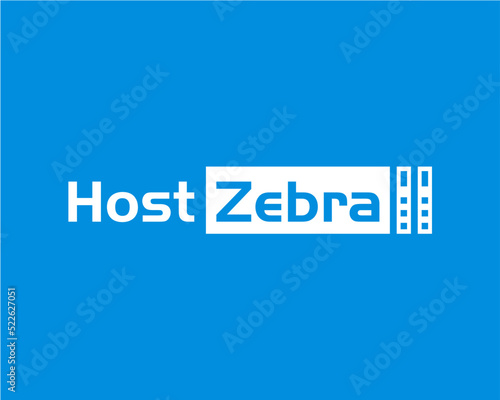 Host Zebra Logo Design Vector