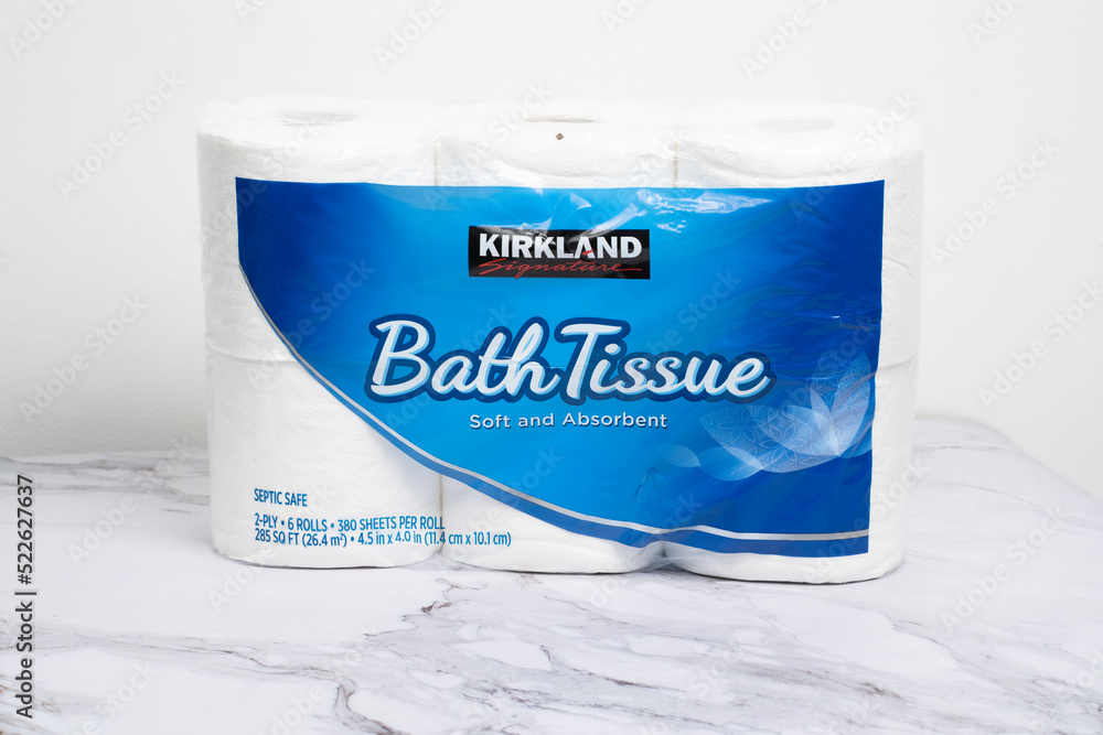 Kirkland Signature Bath Tissue Toilet paper photographed on 08 10 2022 in  Clarkston Mi USA Photos | Adobe Stock