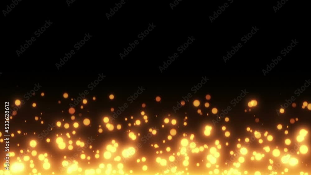 Burning red hot sparks and embers fire background animation. Fiery ...