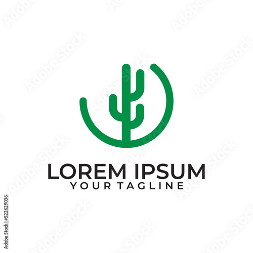 cactus logo vector design template