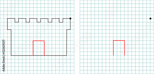 graphic dictation. worksheet for children
