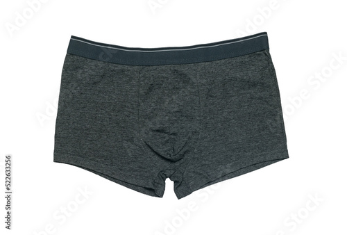 Фотография Dark gray men's underpants isolated on a white background