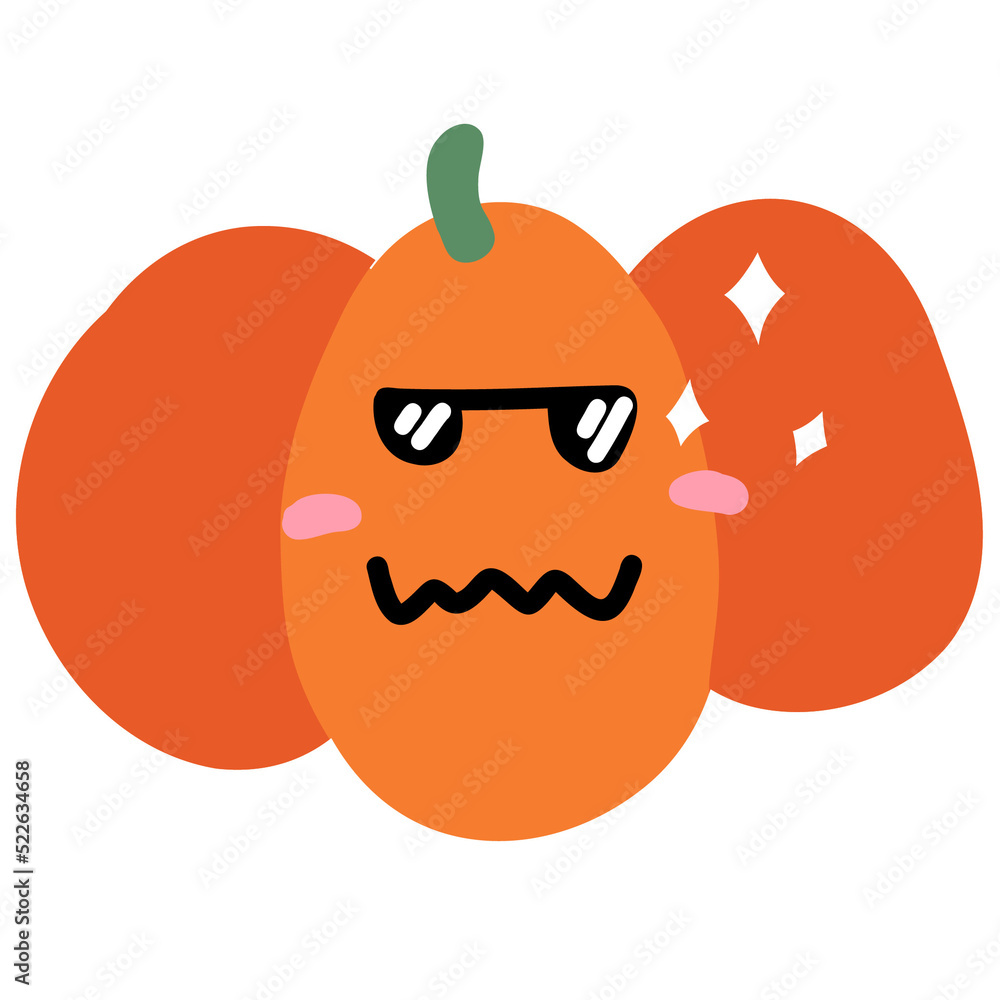 Halloween pumpkin face doodle icon cartoon Halloween pumpkin face doodle icon cartoon