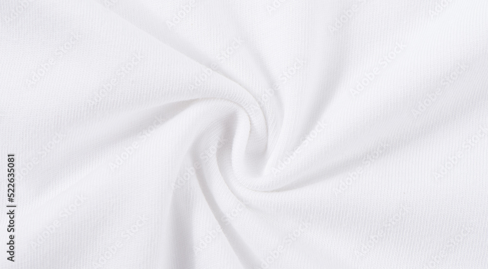 Obraz premium white cotton fabric texture background. Creases of cloth and cotton.