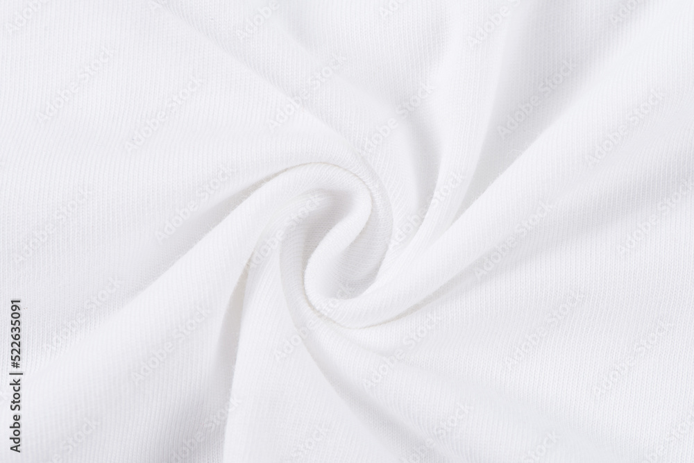 white cotton fabric texture background. Creases of cloth and cotton.