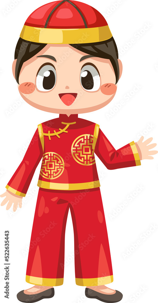 Boy Wearing Cheongsam Clothes Boy Wearing Cheongsam Clothes