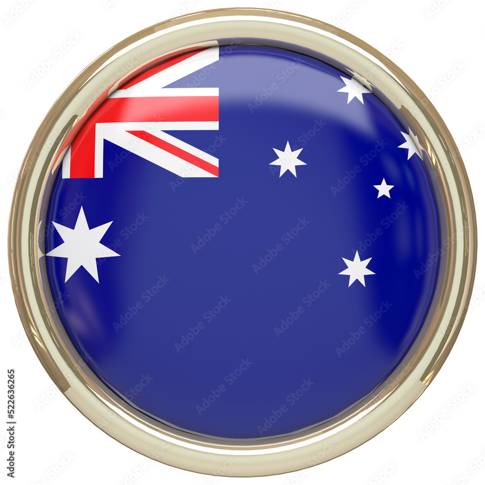 Isolated Badge with the australian flag on transparent background Isolated Badge with the australian flag on transparent background