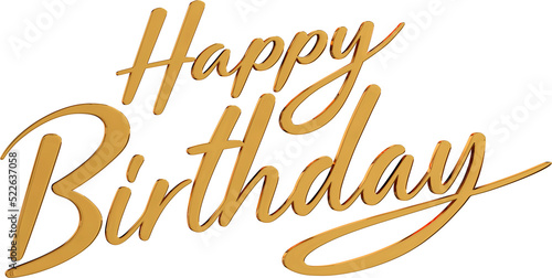 Photography 3D Rendering Element PNG Image Text Happy Birthday