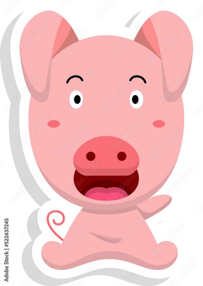 Cartoon pig illustration Cartoon pig illustration