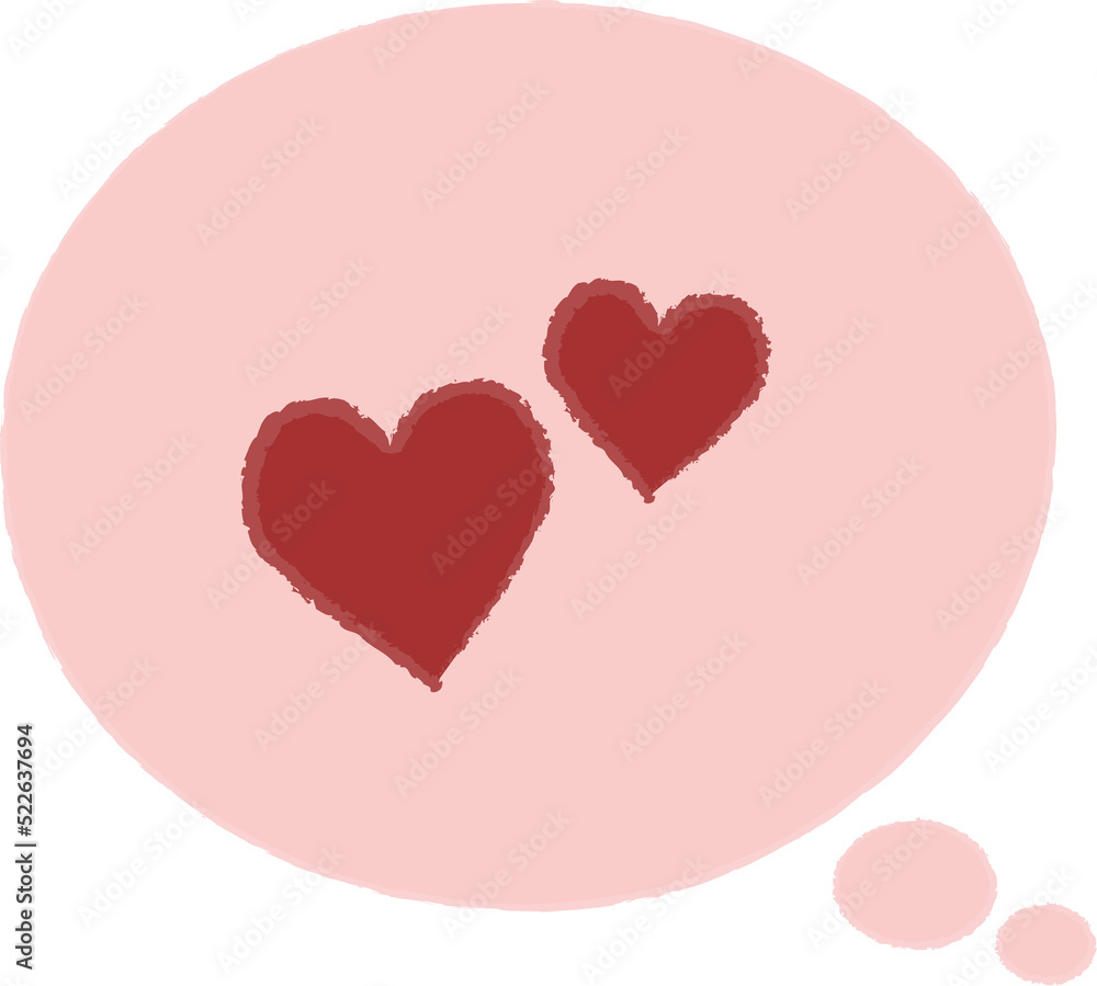 Heart in speech bubble illustration