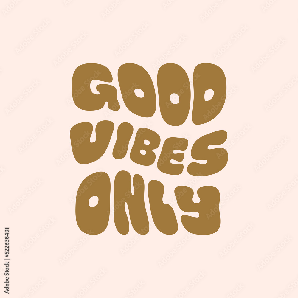 Sweat à Capuche "Good Vibes Only" - Style Rétro Positif, Coupe Classique, Message Motivation