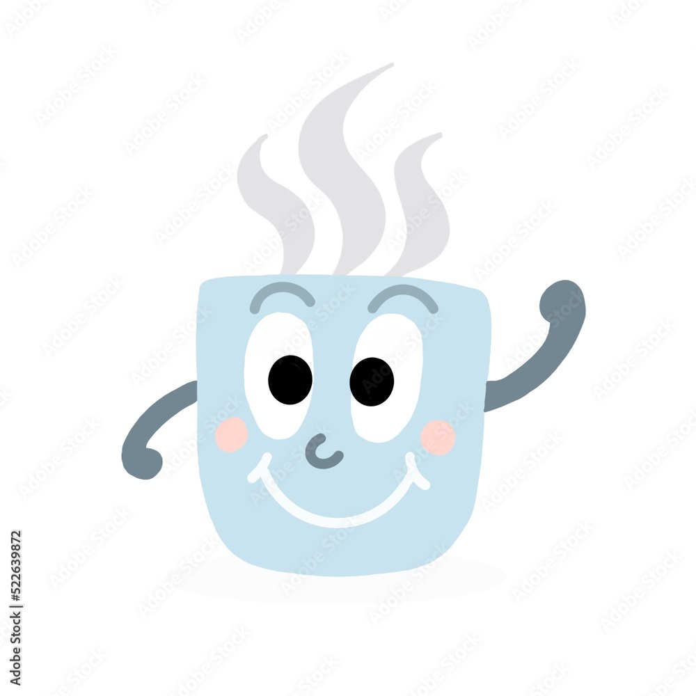 Obraz premium Coffee cup cartoon.