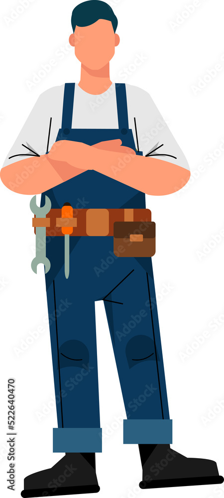 Professional auto mechanic character Professional auto mechanic character
