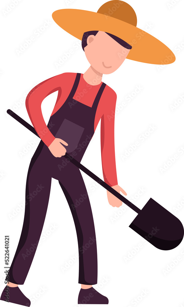 Cartoon farmer character Cartoon farmer character