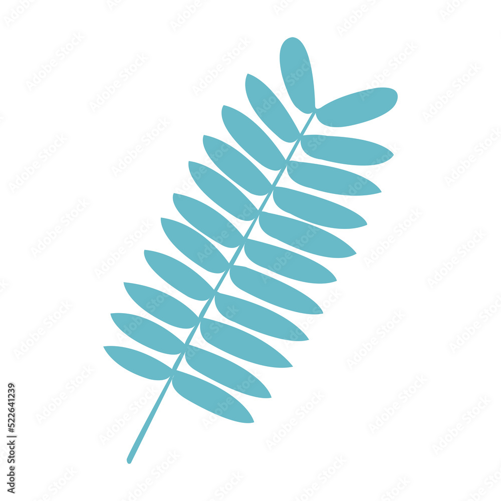 Blue leaf painting for prints or background. Blue leaf painting for prints or background.