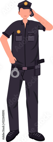 Cartoon policeman character