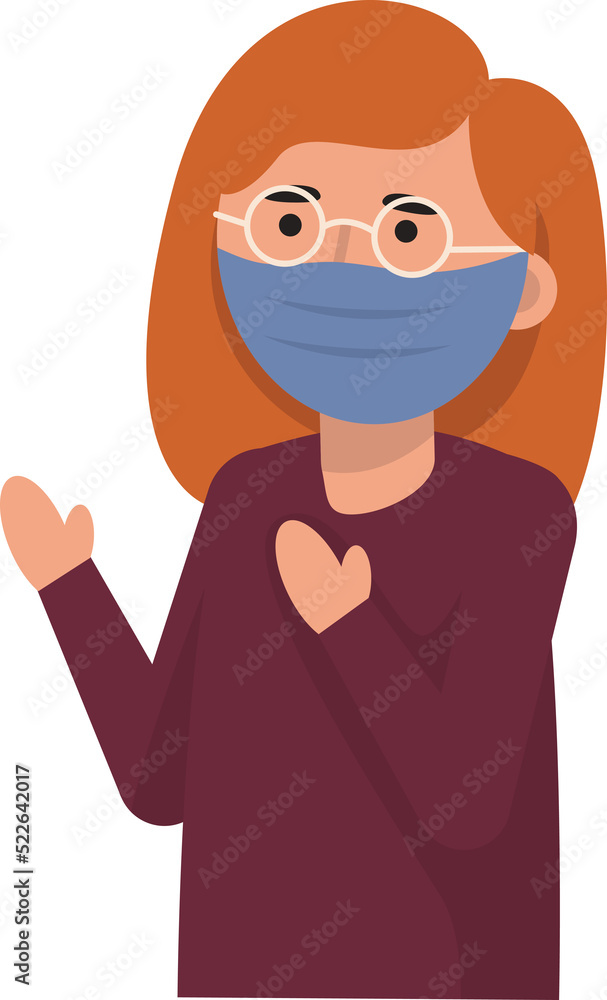 People avatar in medical mask