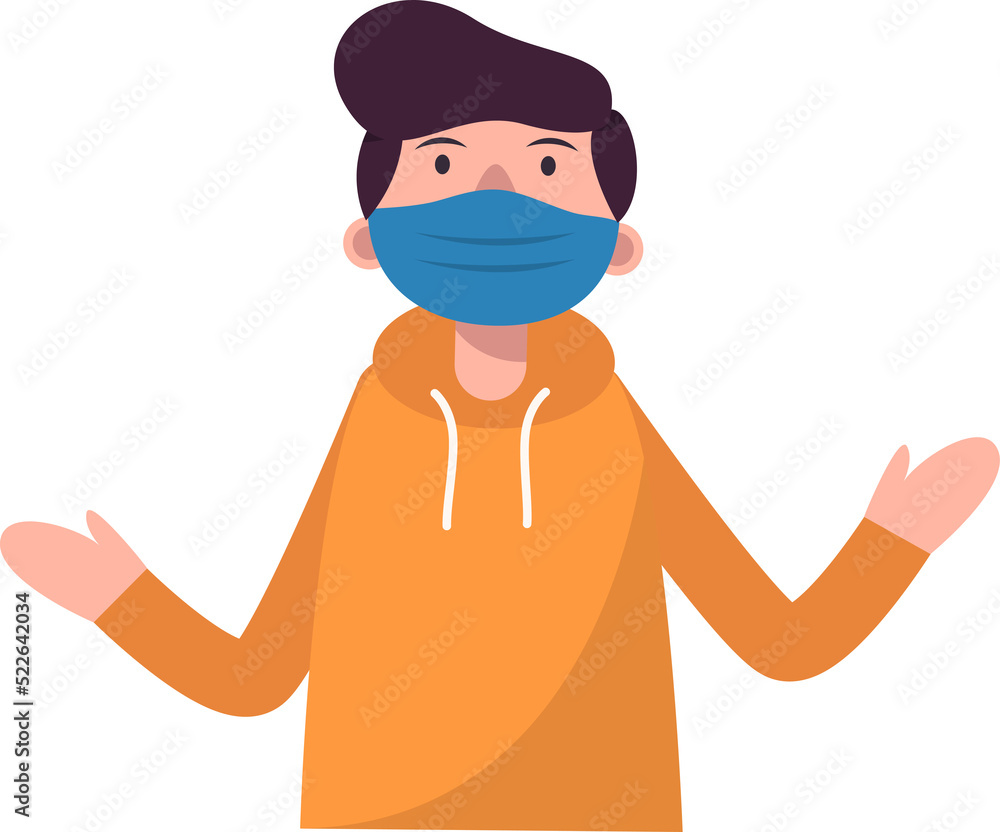 People avatar in medical mask