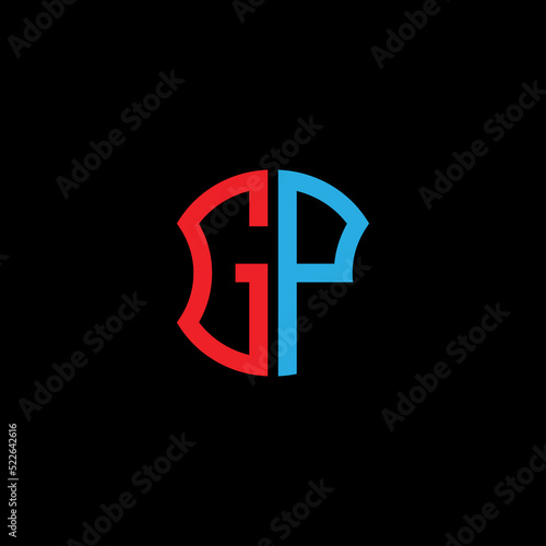 GP letter logo creative design with vector graphic, GP simple and modern logo.