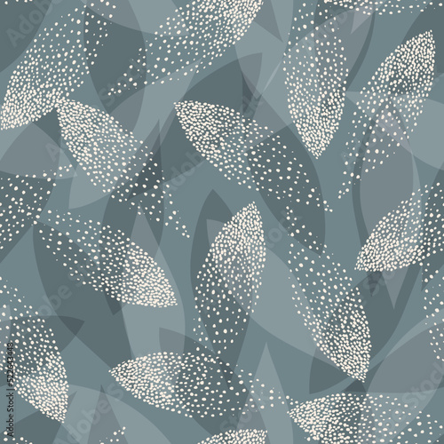 Seamless abstract leaves pattern. Vector Illustration.