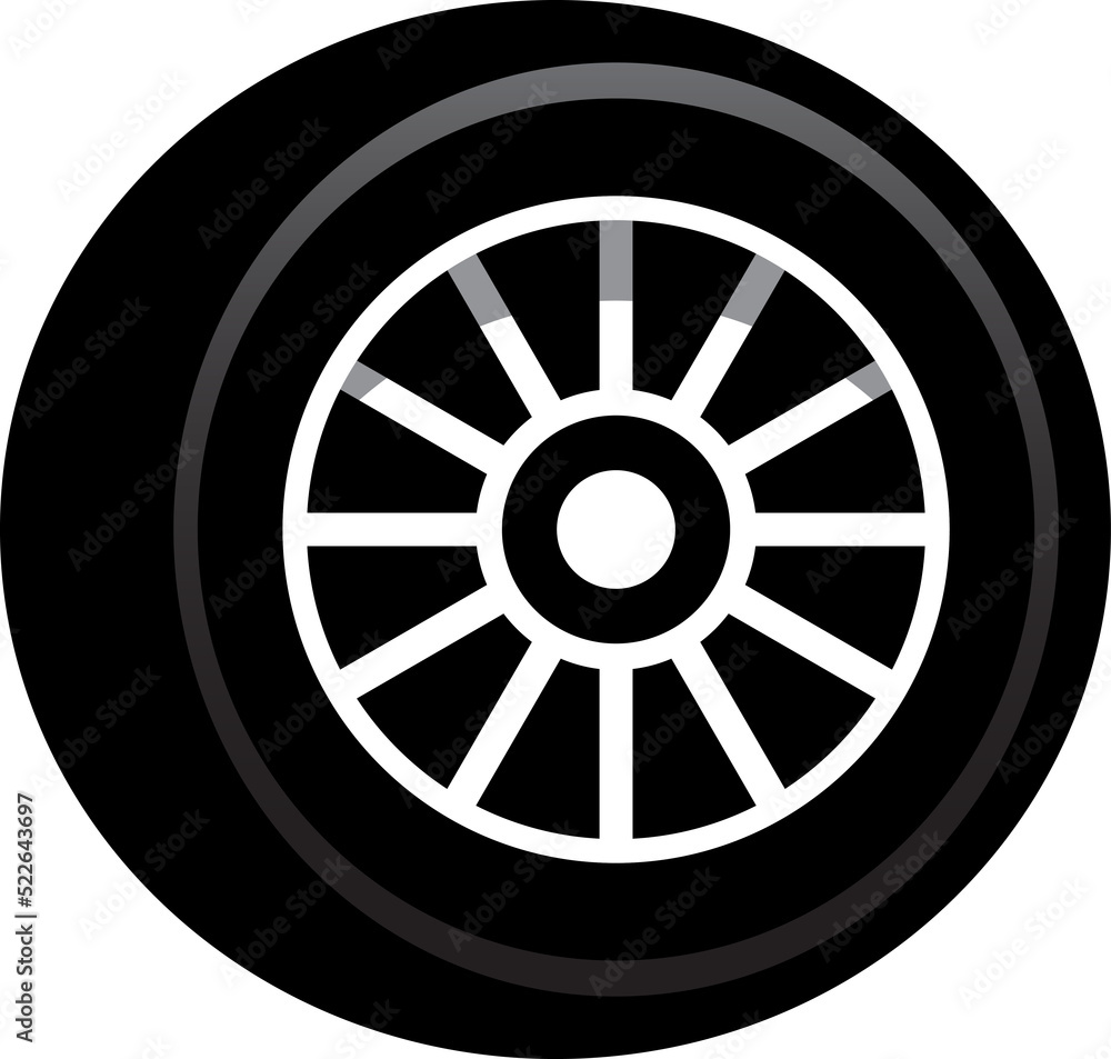 Fototapeta premium Tyre illustration
