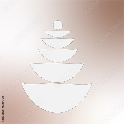 Balance icon. Harmony and wellness poster. Geometric pyramid, the stack of stones composition.