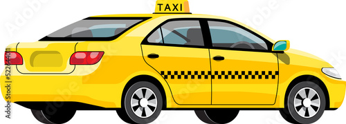 Cartoon taxi illustration