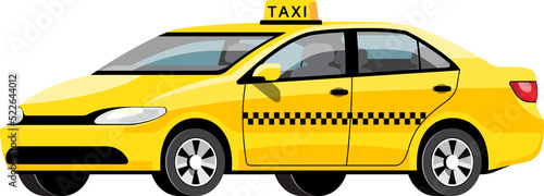 Cartoon taxi illustration