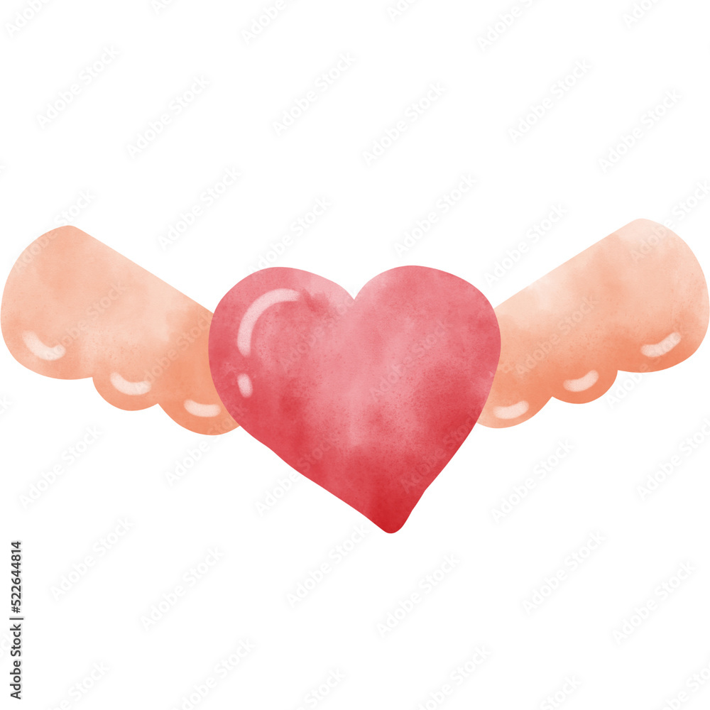 Fototapeta premium watercolor valentine