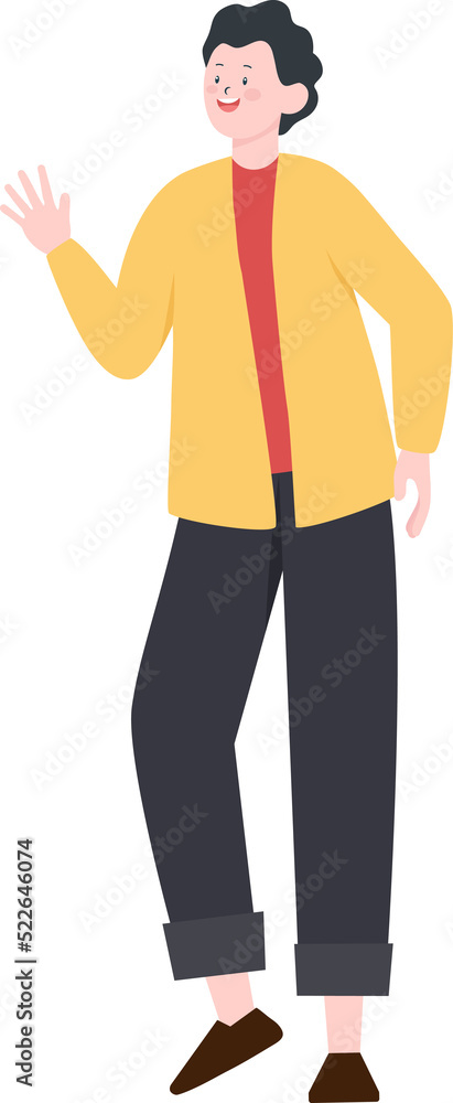Fototapeta premium Man cartoon character