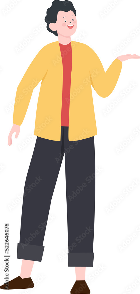 Fototapeta premium Man cartoon character