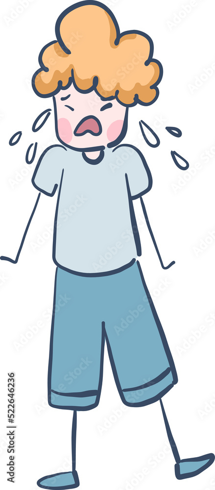 Boy Crying illustration Boy Crying illustration