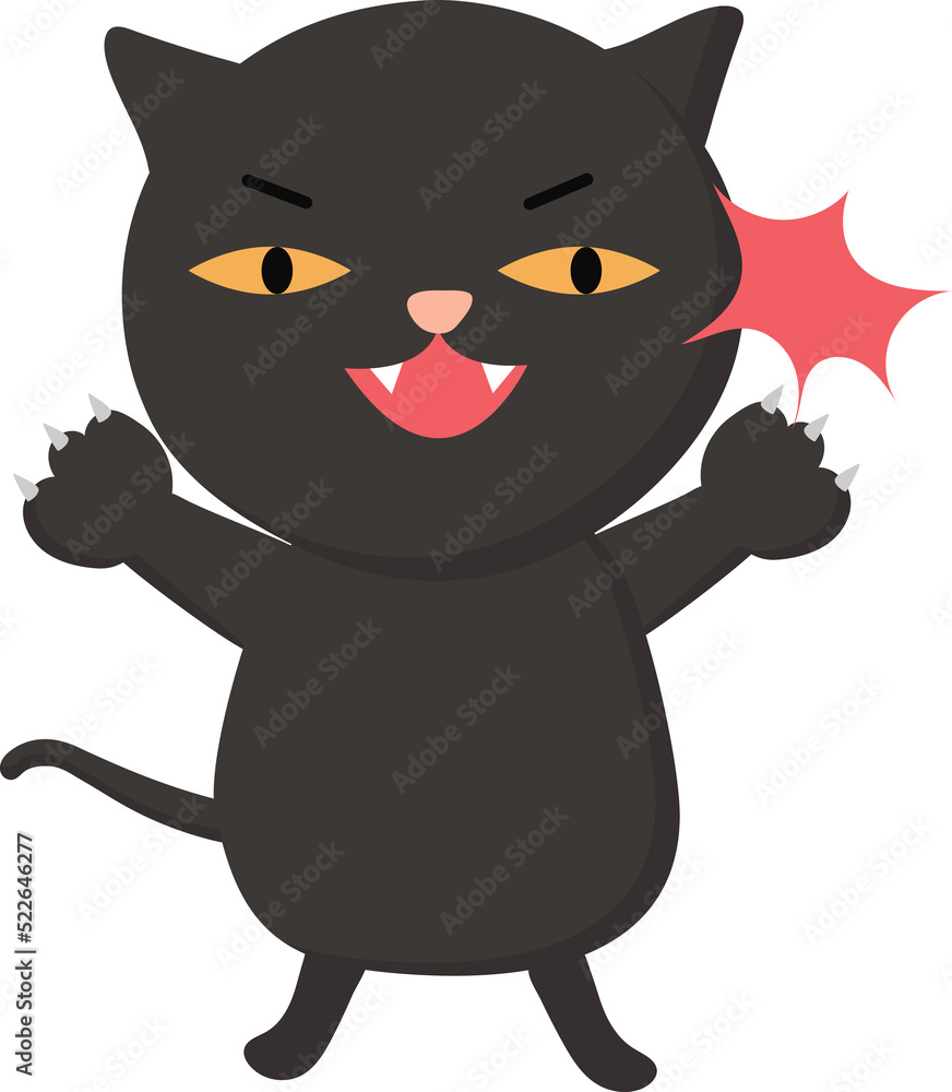 Fototapeta premium Black cat in witch costume