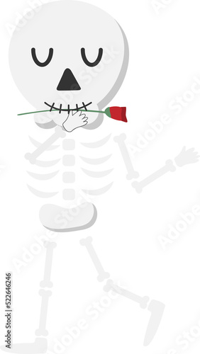 Skeleton cartoon character