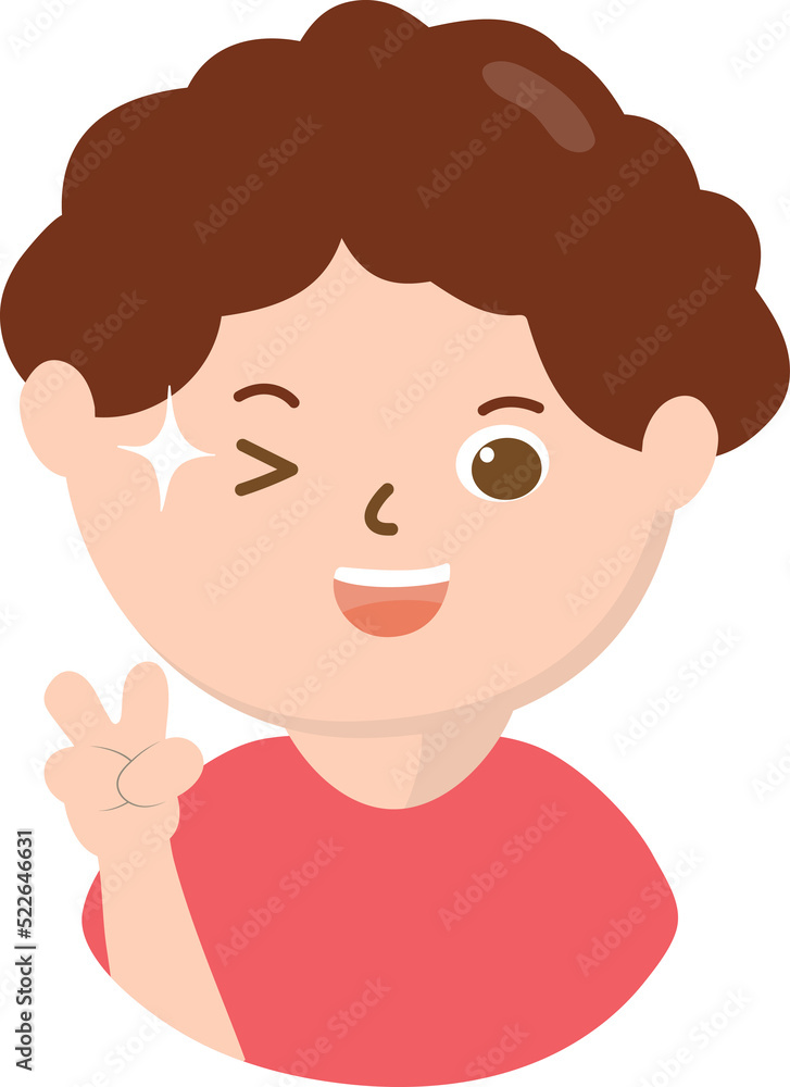Man showing victory or win gesture Man showing victory or win gesture
