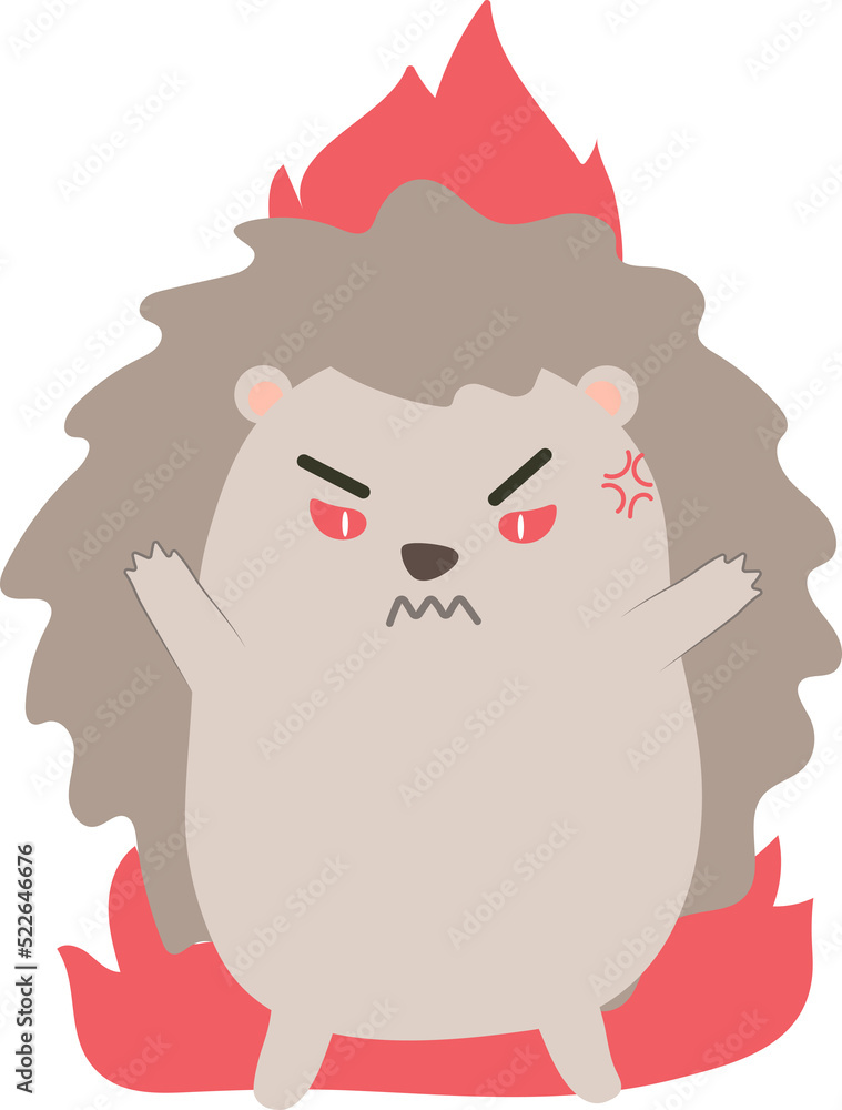 Obraz premium Angry porcupine character