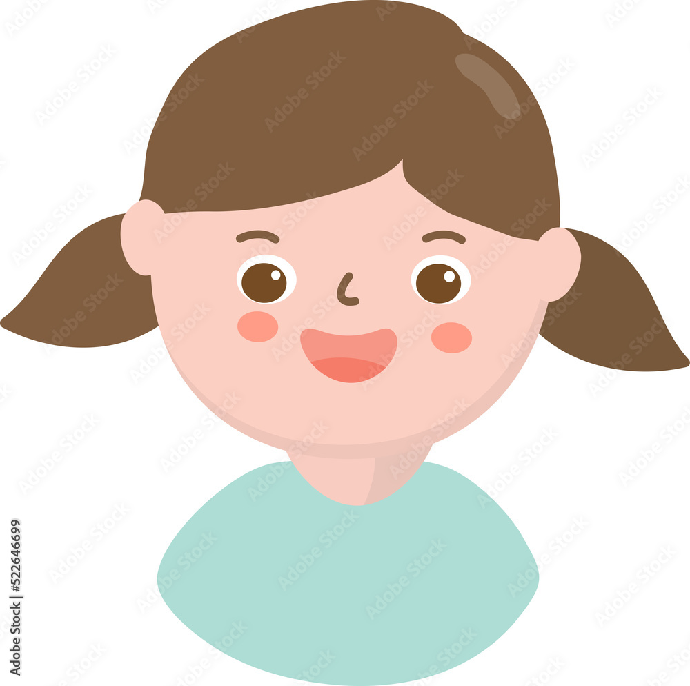 Happy woman character