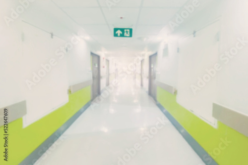 Abstract blur of hospital and clinic interior for background