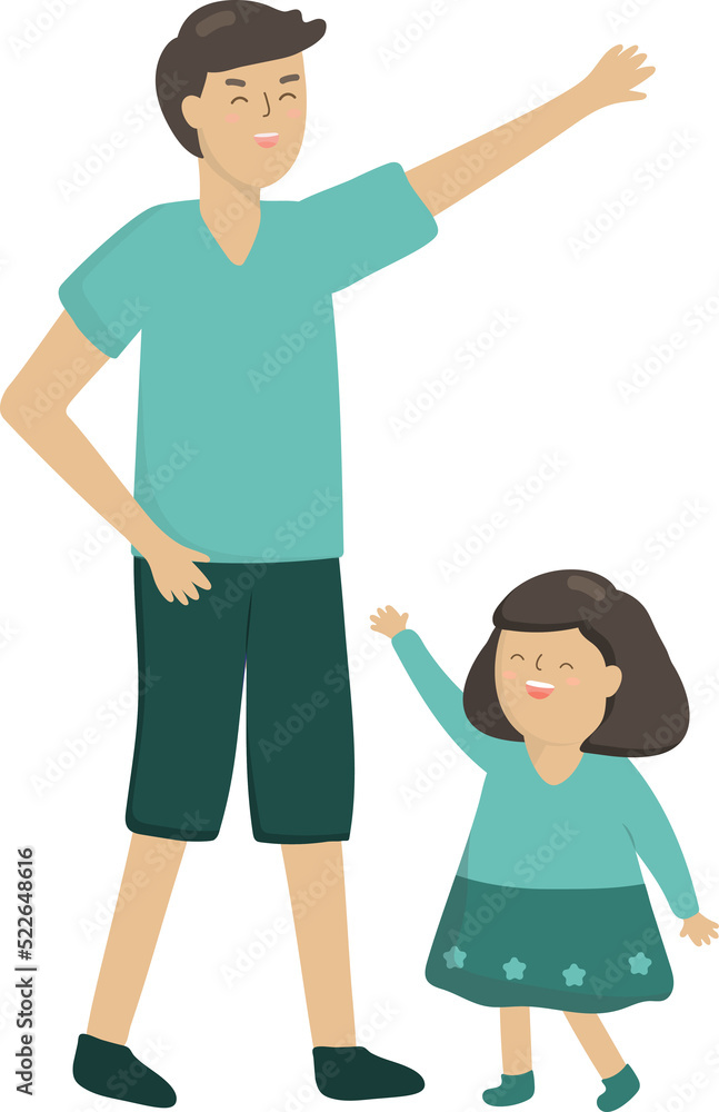 Father and Daughter Illustration Father and Daughter Illustration