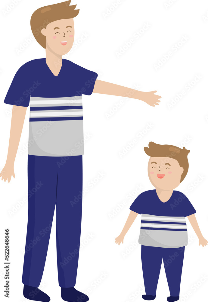 Father and Son Illustration