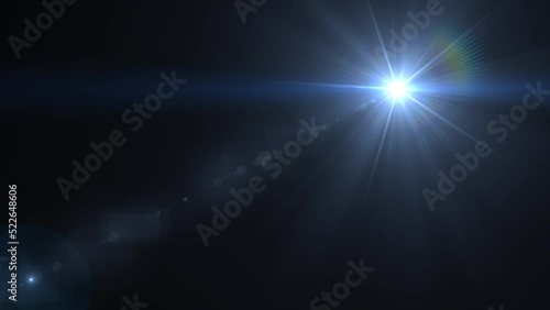 lens flare effects on black background
