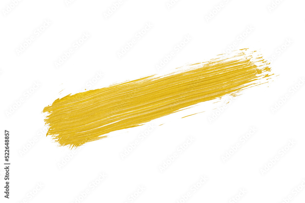 Gold brush stroke paint isolated Gold brush stroke paint isolated