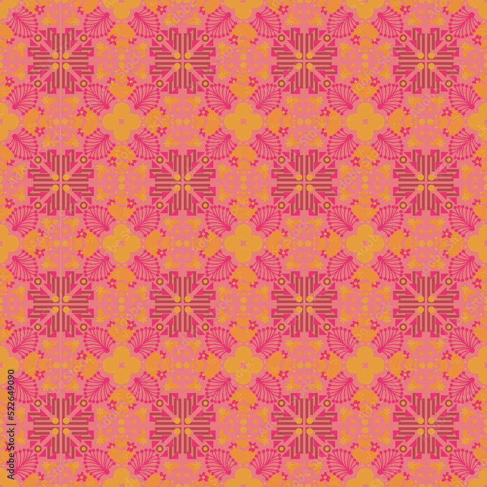 Garden Nature Seamless Pattern Floral Background Damask Aboriginal Ornament Art Garden Nature Seamless Pattern Floral Background Damask Aboriginal Ornament Art