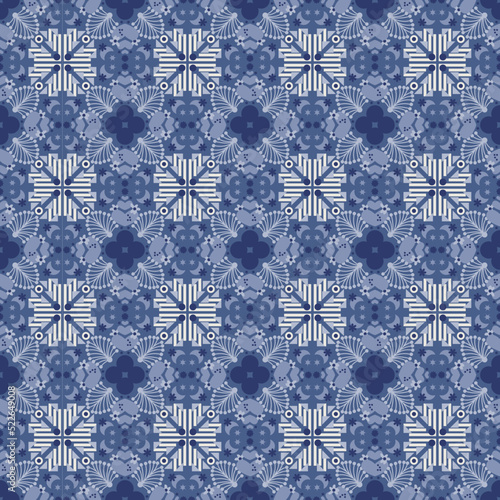 Garden Nature Seamless Pattern Floral Background Damask Aboriginal Ornament Art