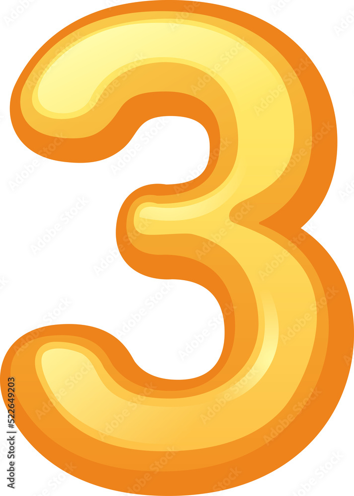 Fototapeta premium three number