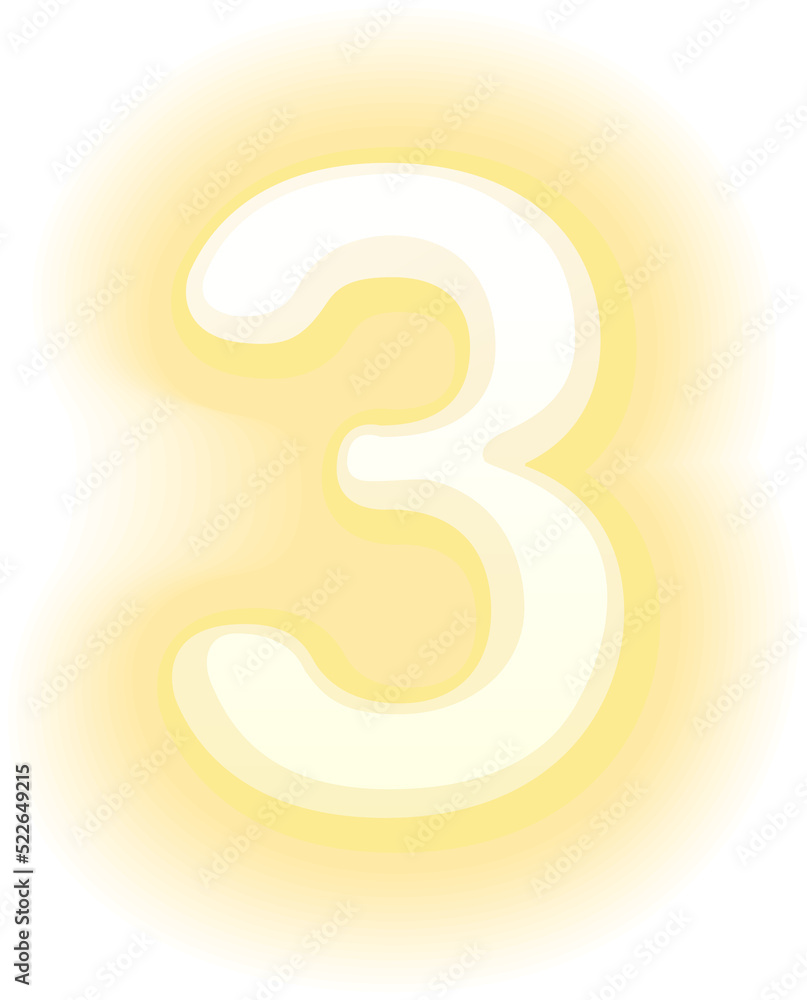 Fototapeta premium three number